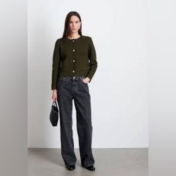 Alex Mill Olive Green Cardigan Sweater - Picture 3 of 11